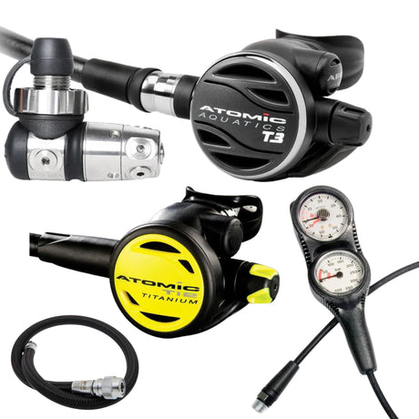 Atomic Regulator Package: T3 + Ti2 Octopus + Gauges + BCD Hose