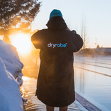 Dryrobe® Advance Long Sleeve Changing Robe for Adults - Black/Blue