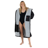 Dryrobe® Advance Long Sleeve Changing Robe for Adults - Black / Grey