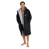 Dryrobe® Advance Long Sleeve Changing Robe for Adults - Black / Grey