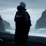 Dryrobe® Advance Long Sleeve Changing Robe for Adults - Black / Grey