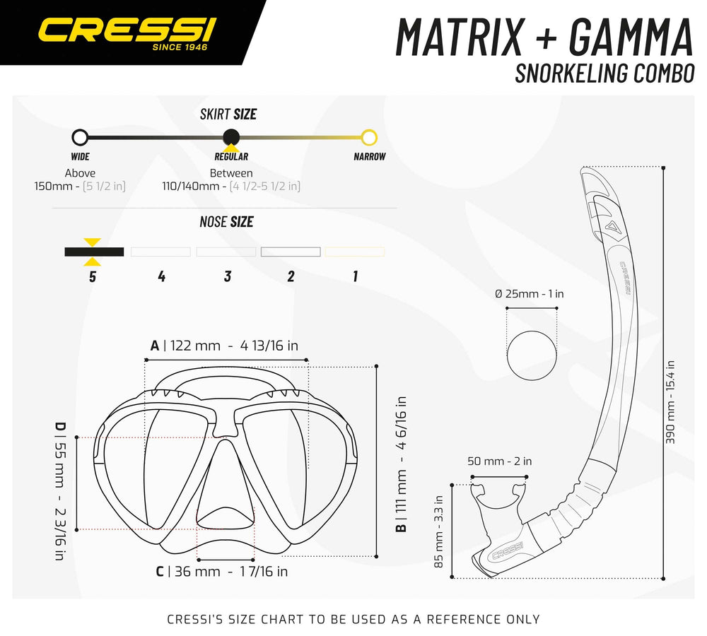 Cressi Matrix + Gamma Snorkel Set