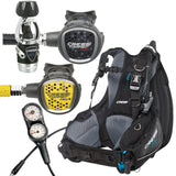 Cressi BCD Package: Elettra Ladies Pro + MC9-SC Compact Pro + Compact Pro Octopus + Gauges