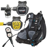Cressi BCD Package: Elettra Ladies Pro + MC9-SC Compact Pro + Compact Pro Octopus + Gauges