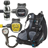 Cressi BCD Package: Elettra Ladies Pro + MC9-SC Compact Pro + Compact Pro Octopus + Gauges