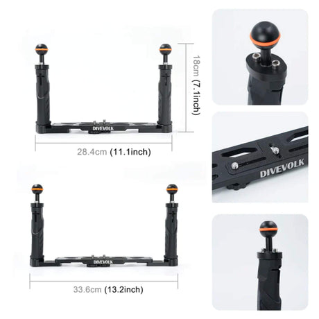 DiveVolk New Dual Handle Tray - Platinum