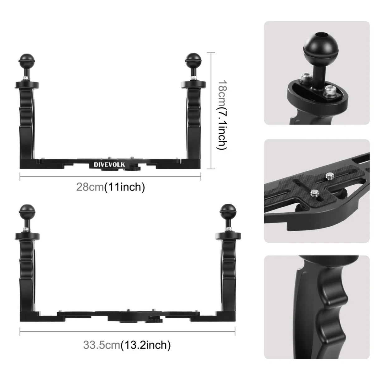 DiveVolk Dual Handle Tray - Black