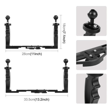 DiveVolk Dual Handle Tray - Black