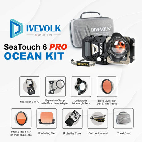 DiveVolk SeaTouch 6 Pro Ocean Kit with Phone Adapter