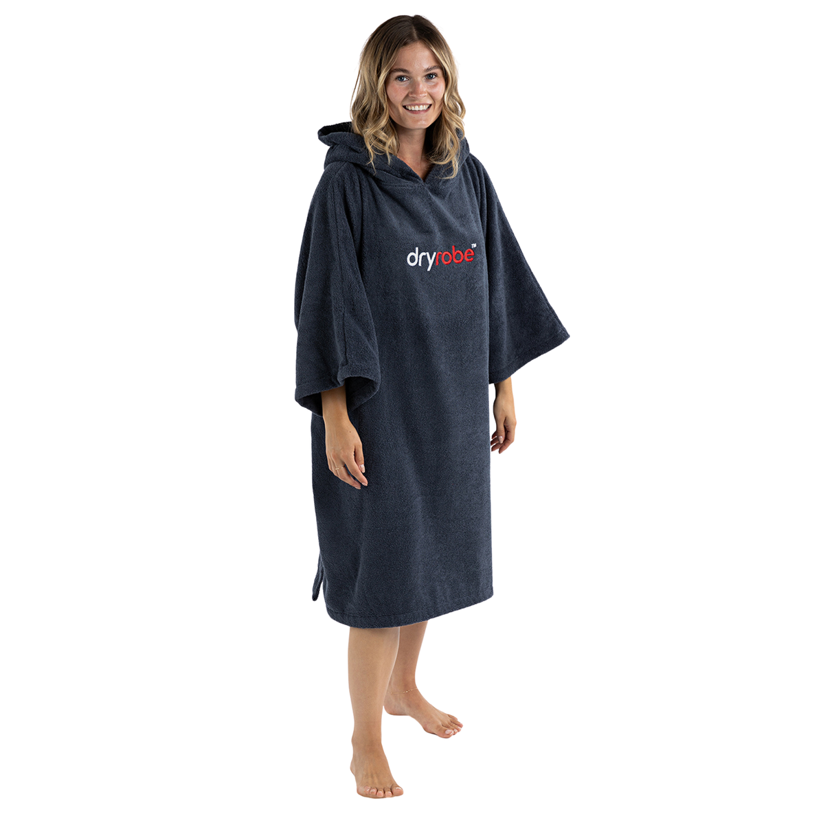Dryrobe® Organic Cotton Towel Changing Robe for Adults - Slate Grey