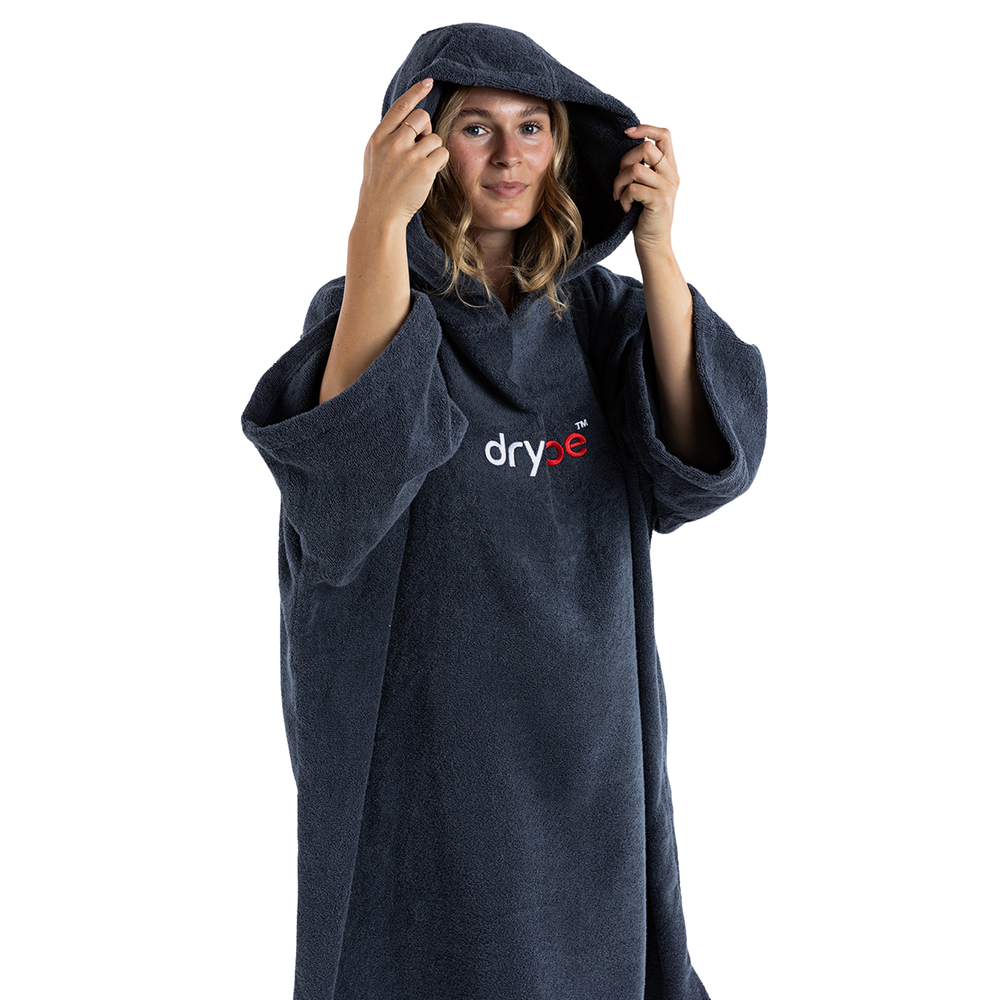Aldi Changing Robe Dryrobe® Organic Cotton Towel Changing Robe for Adults - Slate Grey ...