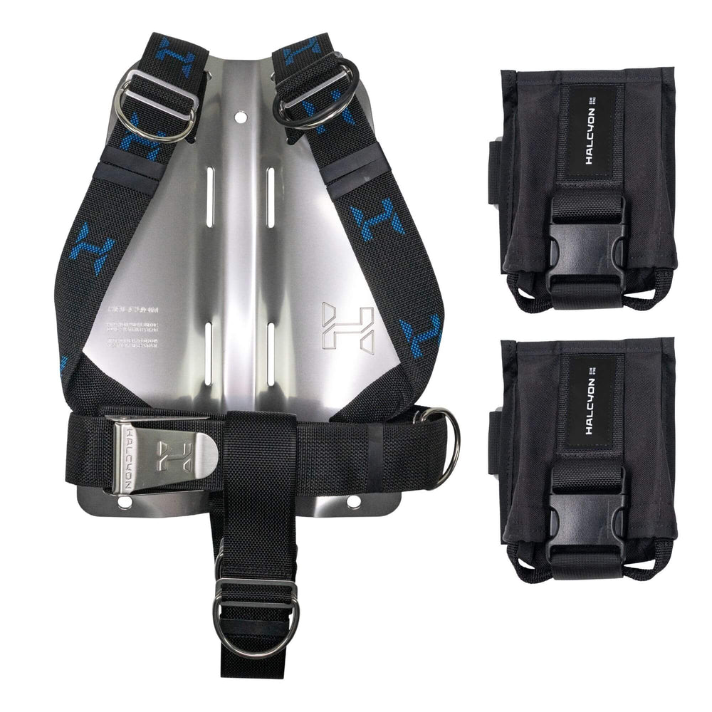 Halcyon SS Deluxe Backplate with ACB Pockets – Mikes Dive Store