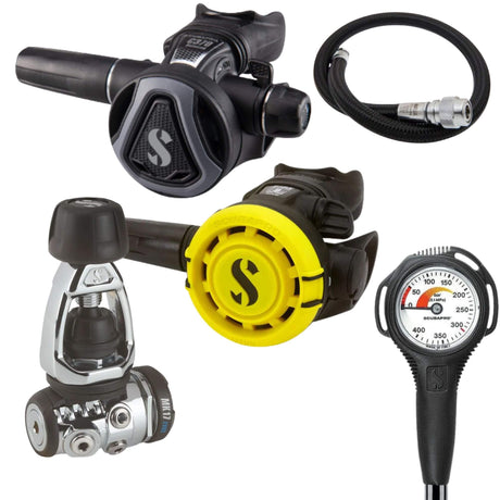 Scubapro Regulator Package: MK17 EVO 2 / C370 Colour + R105 Octopus + Gauges + BCD Hose