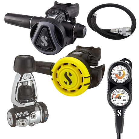Scubapro Regulator Package: MK17 EVO 2 / C370 Colour + R105 Octopus + Gauges + BCD Hose
