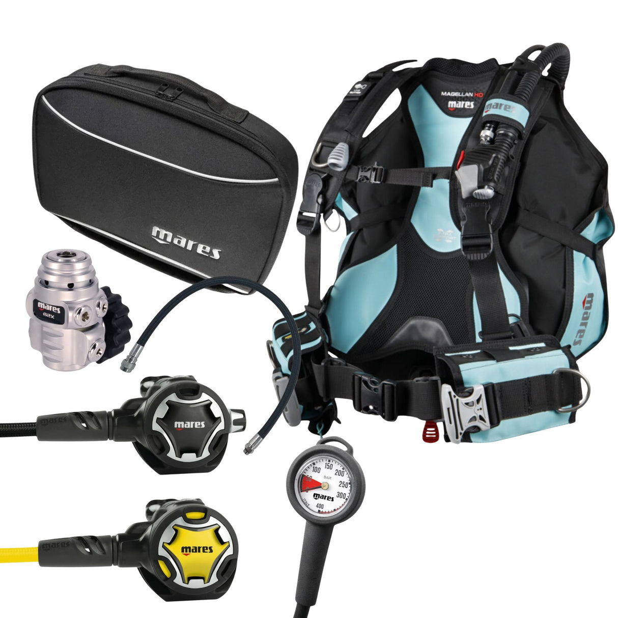 Mares Dual ADJ 62X Performance Regulator and Magellan HD BCD Package