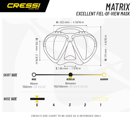 Cressi Matrix Mask & Ultra Dry Snorkel Set