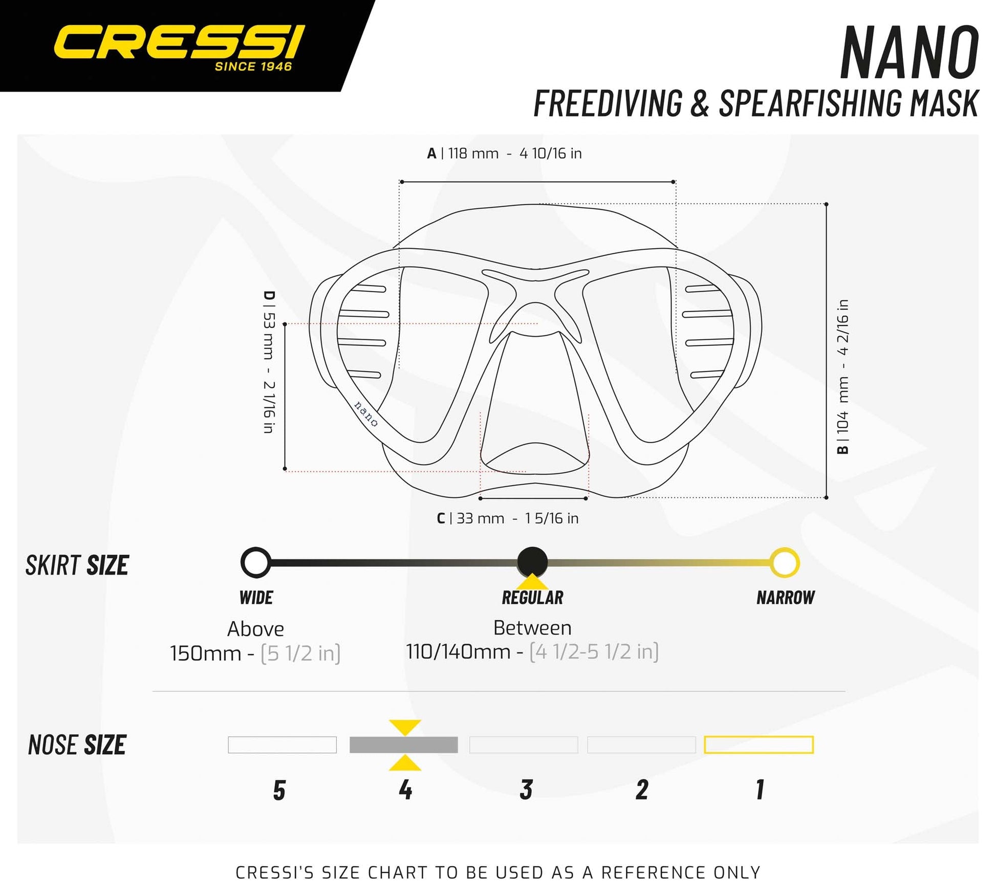 Cressi Nano Mask HD Lens