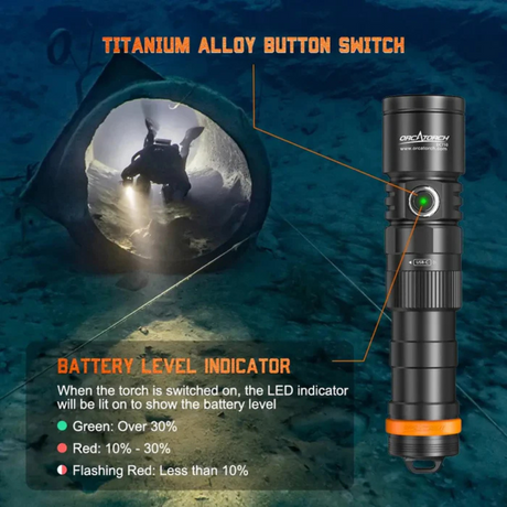 OrcaTorch DC710 Dive Light with Direct Charging