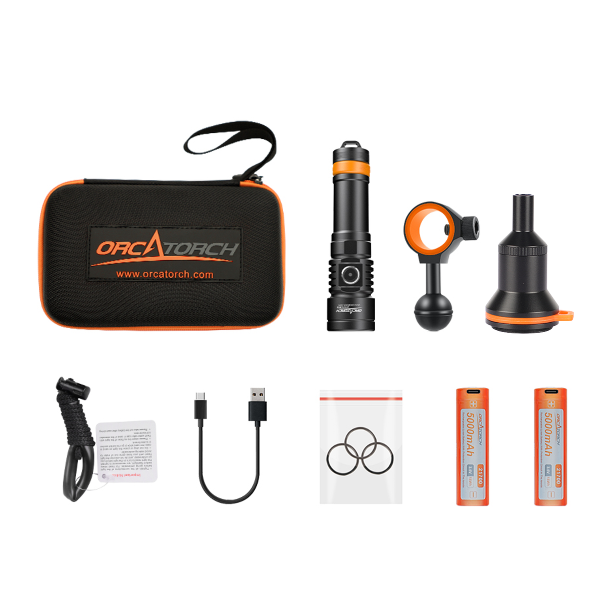 OrcaTorch D710V MK2 Underwater Video Light Gift Set