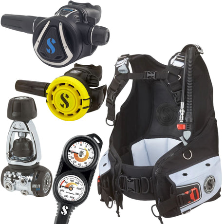 Scubapro Bella BCD Package: MK11 EVO / C370 + R105 Octopus + Gauges