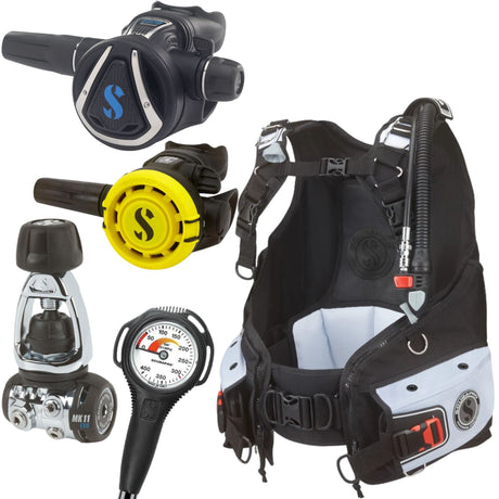 Scubapro Bella BCD Package: MK11 EVO / C370 + R105 Octopus + Gauges