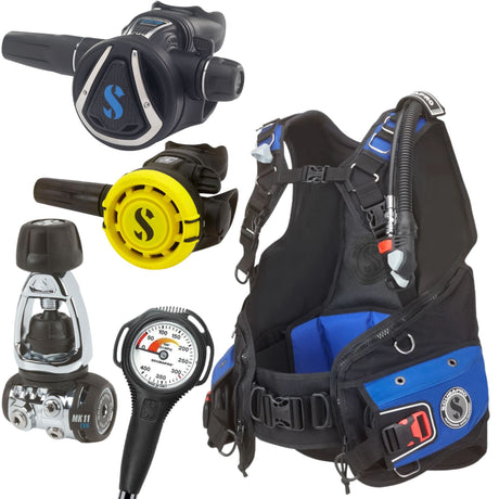 Scubapro Glide BCD Package: MK11 EVO / C370 + R105 Octopus + Gauges