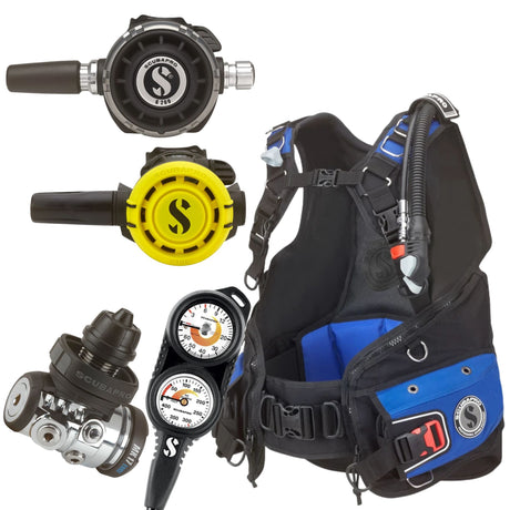 Scubapro Glide BCD Package: MK17 EVO 2 / G260 + R105 Octopus + Gauges