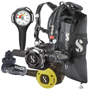 Scubapro Hydros Pro 2 BCD Package: MK25 EVO / A700 Carbon Black Tech + S270 Octopus + Gauges