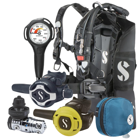 Scubapro Hydros Pro 2 BCD Package: MK25 EVO / S620Ti + S270 Octopus + Gauges + Sport Bag