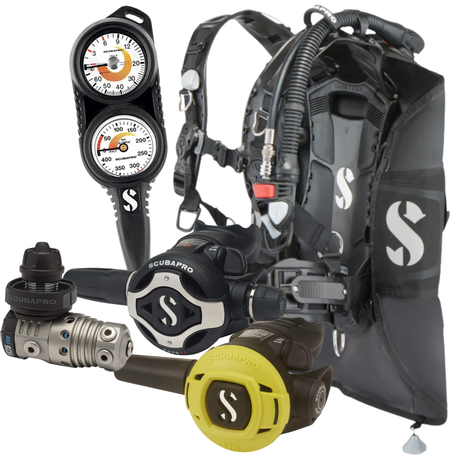 Scubapro Hydros Pro 2 BCD Package: MK25T EVO / S620 X-Ti + S270 Octopus + Gauges