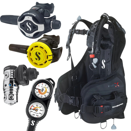 Scubapro Hydros X Womens BCD Package: MK25 EVO / S620Ti + R105 Octopus + Gauges