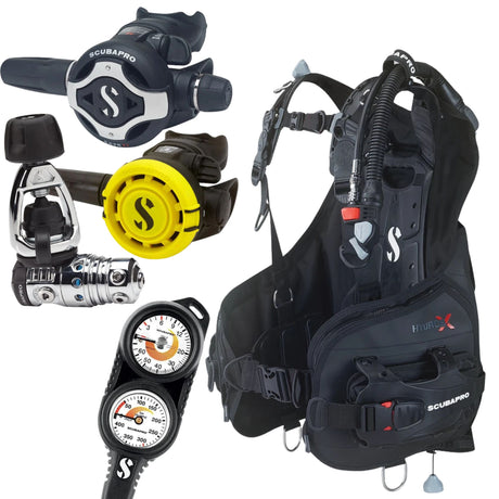 Scubapro Hydros X Womens BCD Package: MK25 EVO / S620Ti + R105 Octopus + Gauges