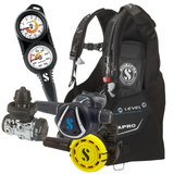 Scubapro Level BCD Package: MK17 EVO 2 / C370 + R105 Octopus + Gauges