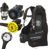 Scubapro Level BCD Package: MK2 EVO / R105 + R105 Octopus + Gauges