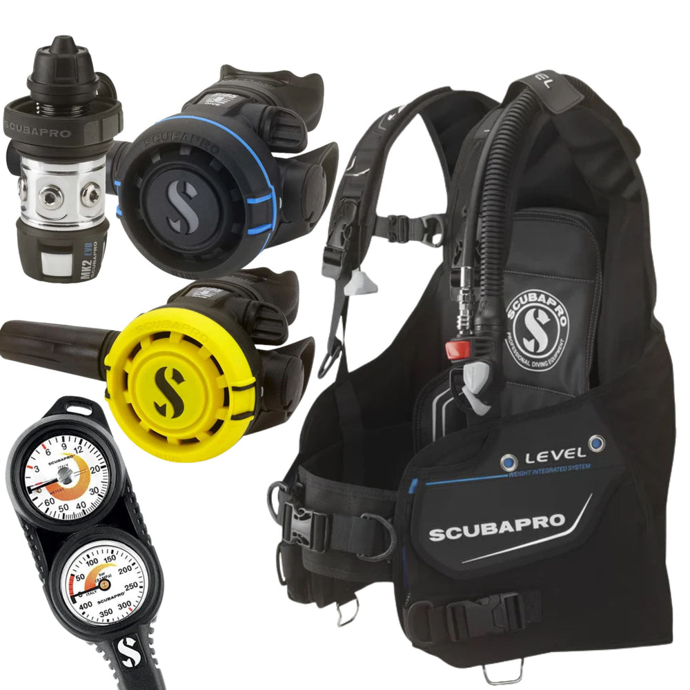 Scubapro Level BCD Package MK2 EVO / R105 + R105 Octopus + Gauges