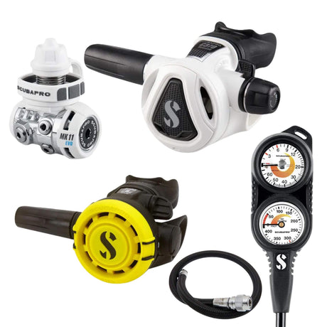 Scubapro Regulator Package: MK11 EVO / C370 Colour + R105 Octopus + Gauges + BCD Hose