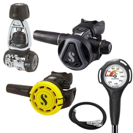 Scubapro Regulator Package: MK11 EVO / C370 Colour + R105 Octopus + Gauges + BCD Hose