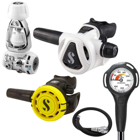 Scubapro Regulator Package: MK11 EVO / C370 Colour + R105 Octopus + Gauges + BCD Hose