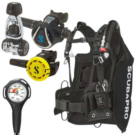 Scubapro Navigator Lite BCD Package: MK11 EVO/ C370 + R105 Octopus + Gauge