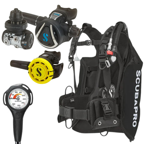 Scubapro Navigator Lite BCD Package: MK11 EVO/ C370 + R105 Octopus + Gauge