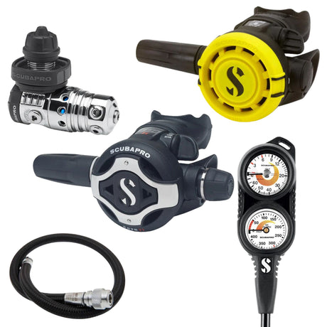 Scubapro Regulator Package: MK25 EVO / S620Ti + R105 Octopus + Gauges + BCD Hose