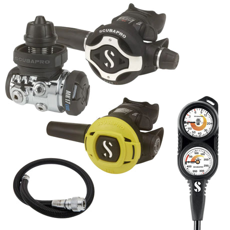 Scubapro Regulator Package: MK17 EVO 2 / S620Ti + S270 Octopus + Gauges + BCD Hose