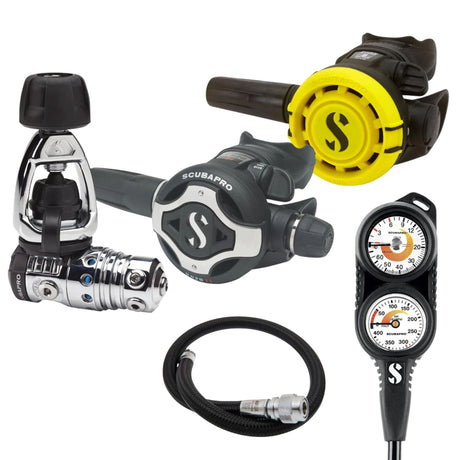 Scubapro Regulator Package: MK25 EVO / S620Ti + R105 Octopus + Gauges + BCD Hose
