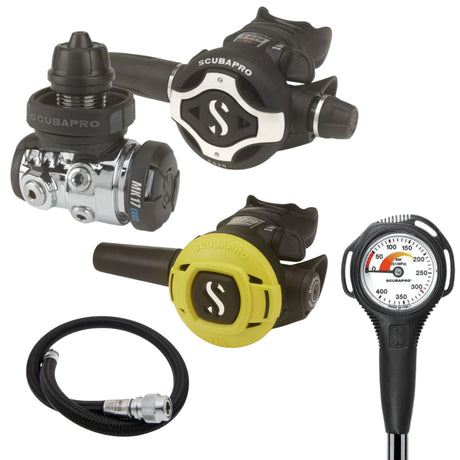 Scubapro Regulator Package: MK17 EVO 2 / S620Ti + S270 Octopus + Gauges + BCD Hose