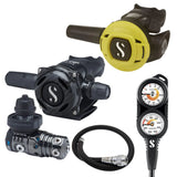 Scubapro Regulator Package: MK25 EVO / A700 Carbon Black Tech + S270 Octopus + Gauges + BCD Hose