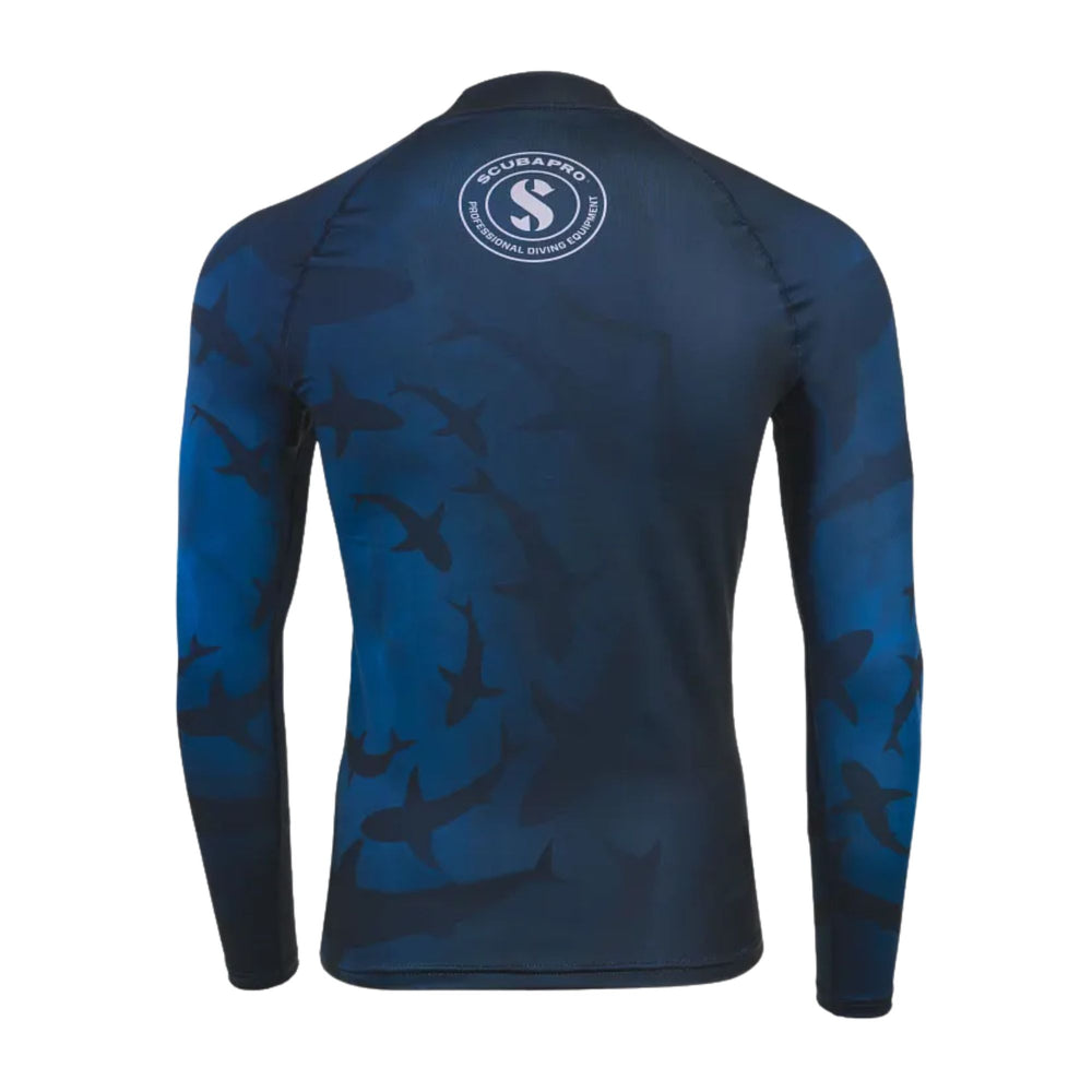 Scubapro UPF50 T-Flex Long Sleeve Men's Rash Guard - Sharks – Mikes ...