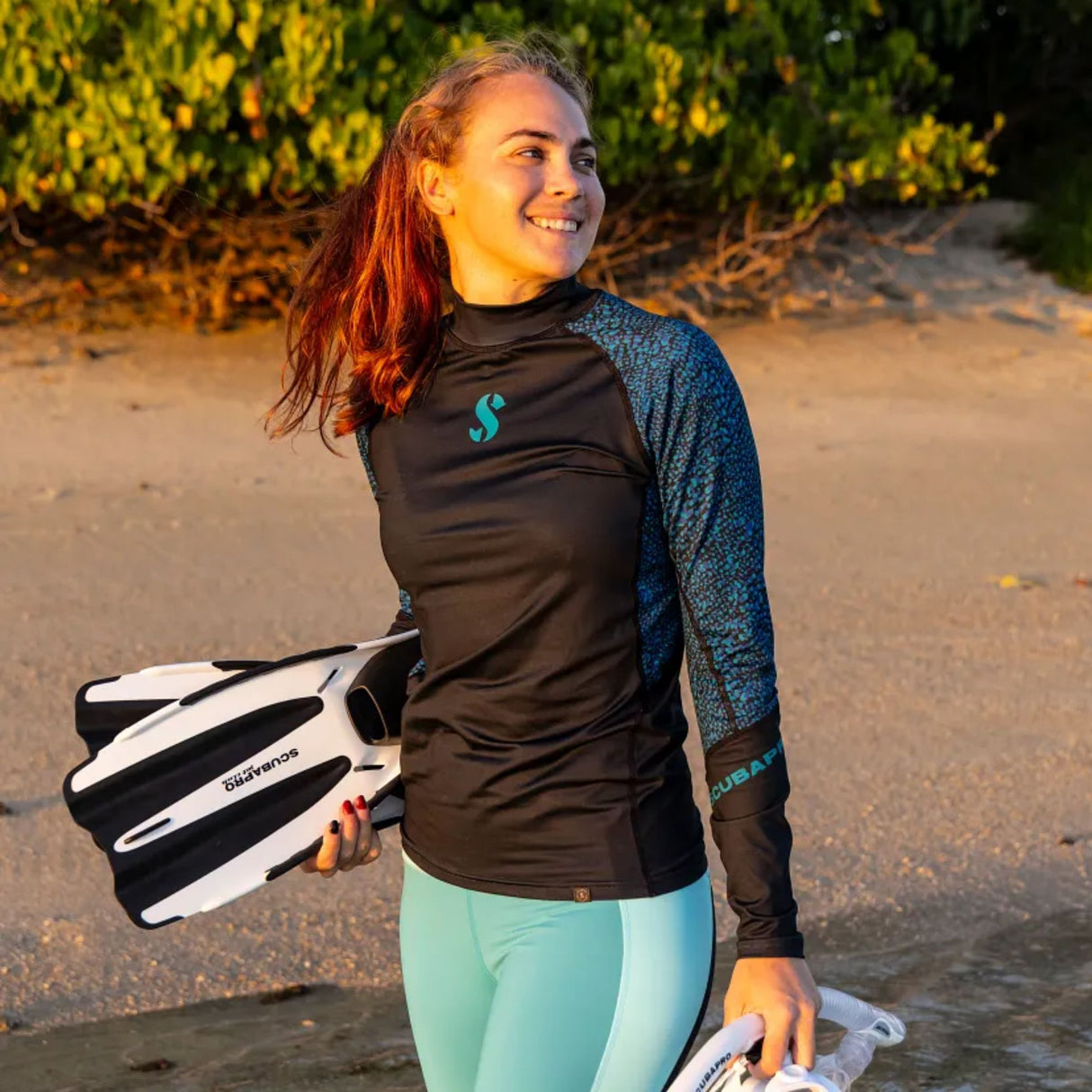 Scubapro UPF50 T-Flex Long Sleeve Women's Rash Guard - Jelly