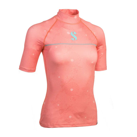 Scubapro UPF50 T-Flex Short Sleeve Women's Rash Guard - Coral