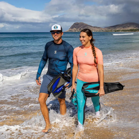 Scubapro UPF50 T-Flex Short Sleeve Women's Rash Guard - Coral