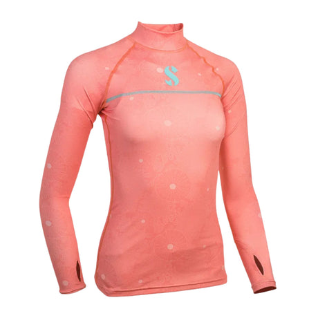 Scubapro UPF50 T-Flex Long Sleeve Women's Rash Guard - Coral